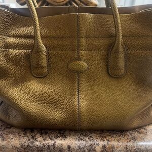 Tod's Mustard Leather Tote